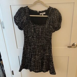 Likely Black and White Tweed Mini Dress